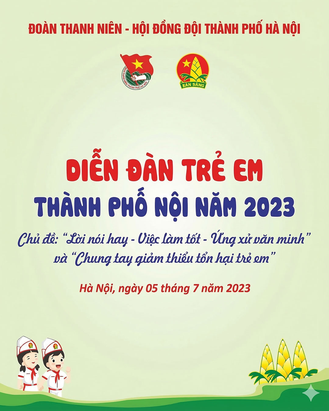Diễn đàn trẻ em thành phố HN
